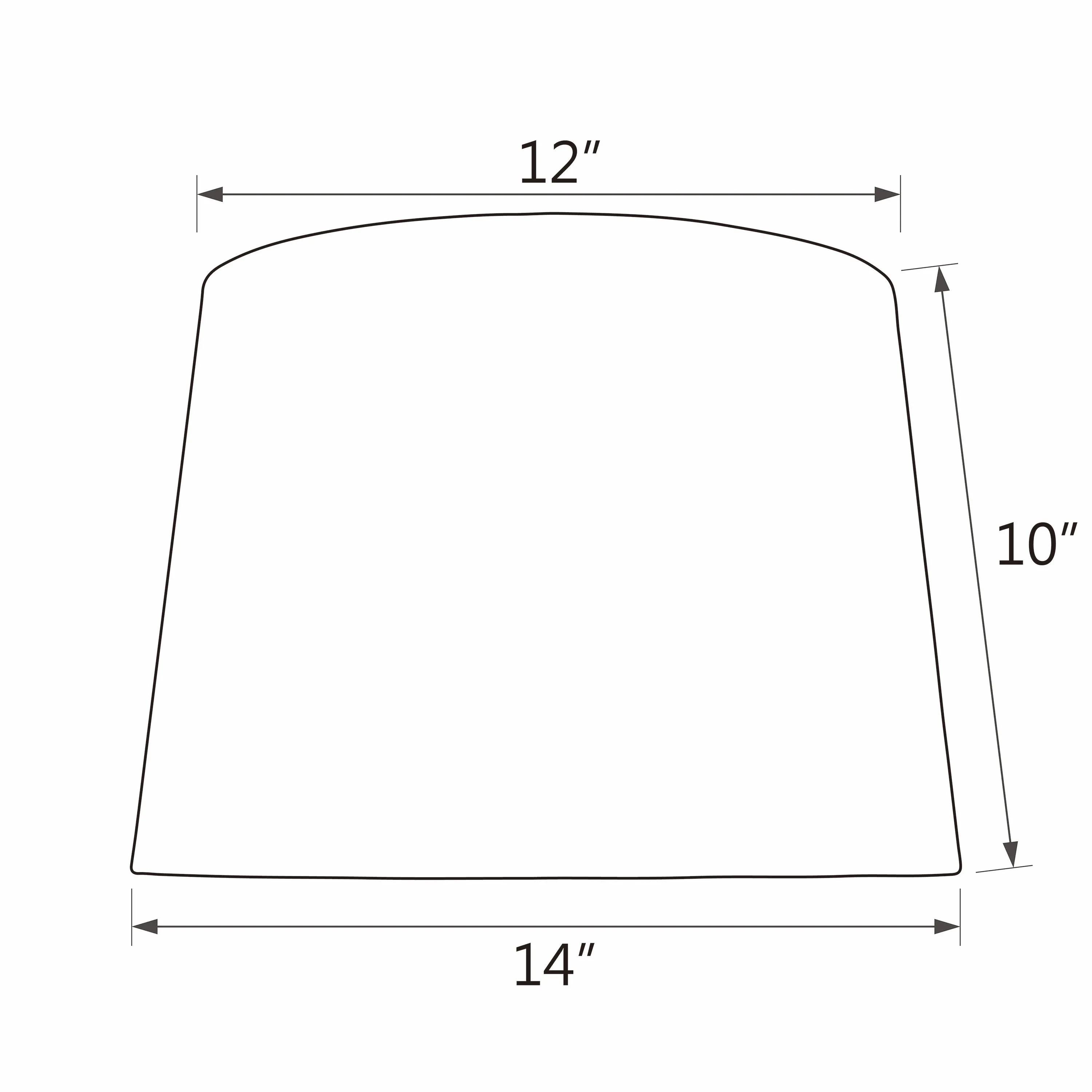 # 32052 Transitional Hardback Empire Shape Spider Construction Lamp Shade in Off White, 14" wide (12" x 14" x 10")