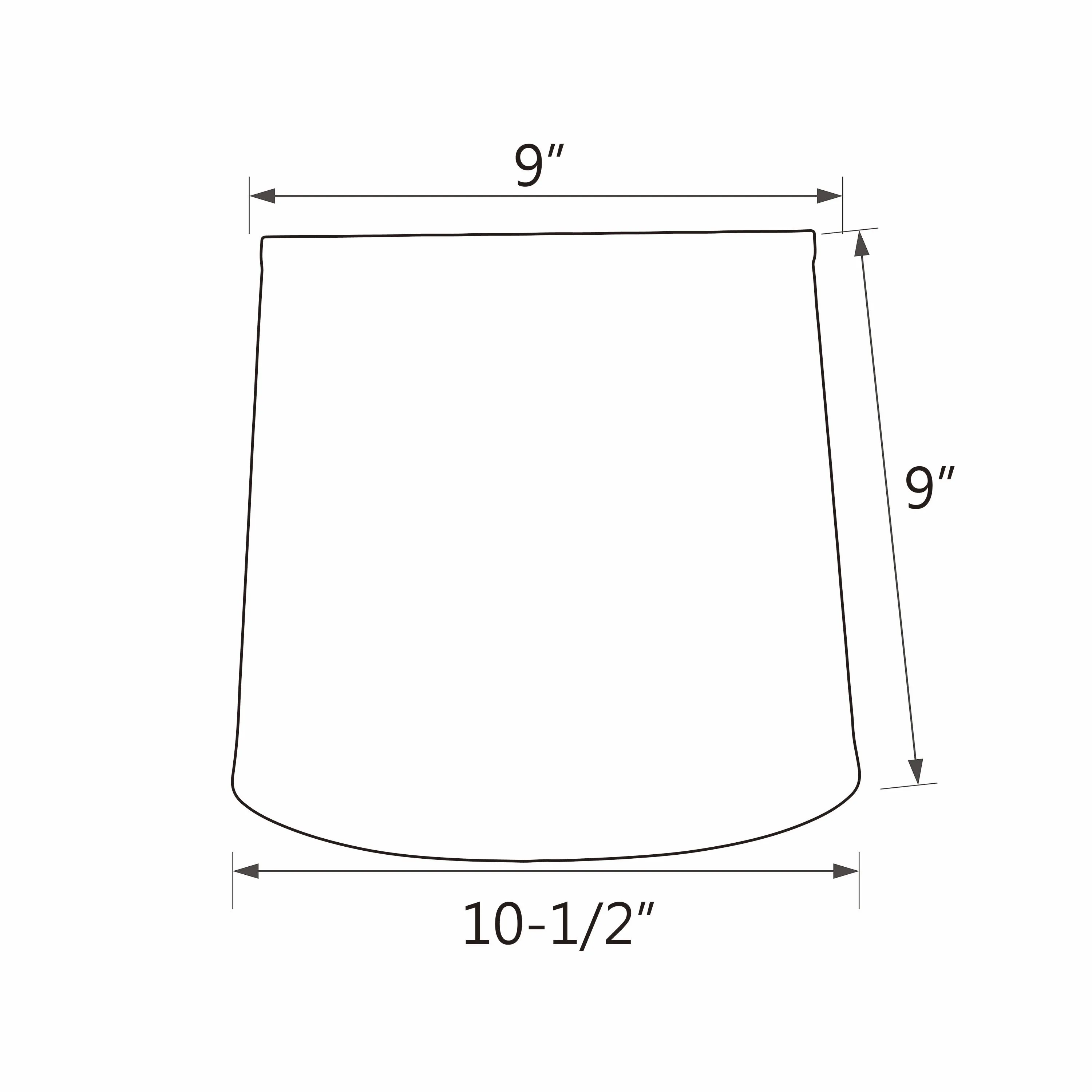 # 32743 Transitional Hardback Empire Shaped Spider Construction Lamp Shade in Light Grey, 10-1/2" wide (9" x 10-1/2" x 9")