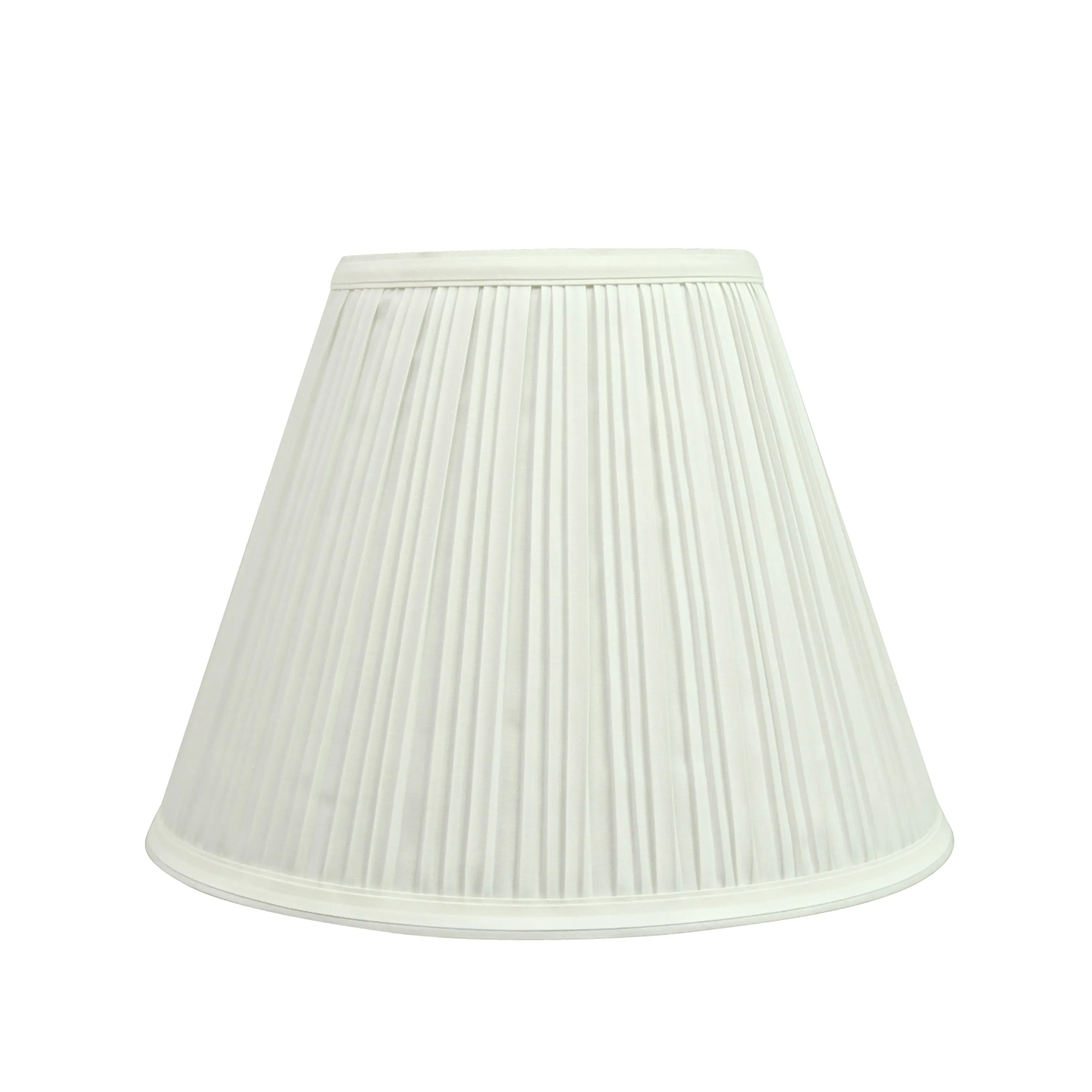 # 59126 Transitional Pleated Empire Shape UNO Construction Lamp Shade in Off White, 12" wide (6" x 12" x 9")