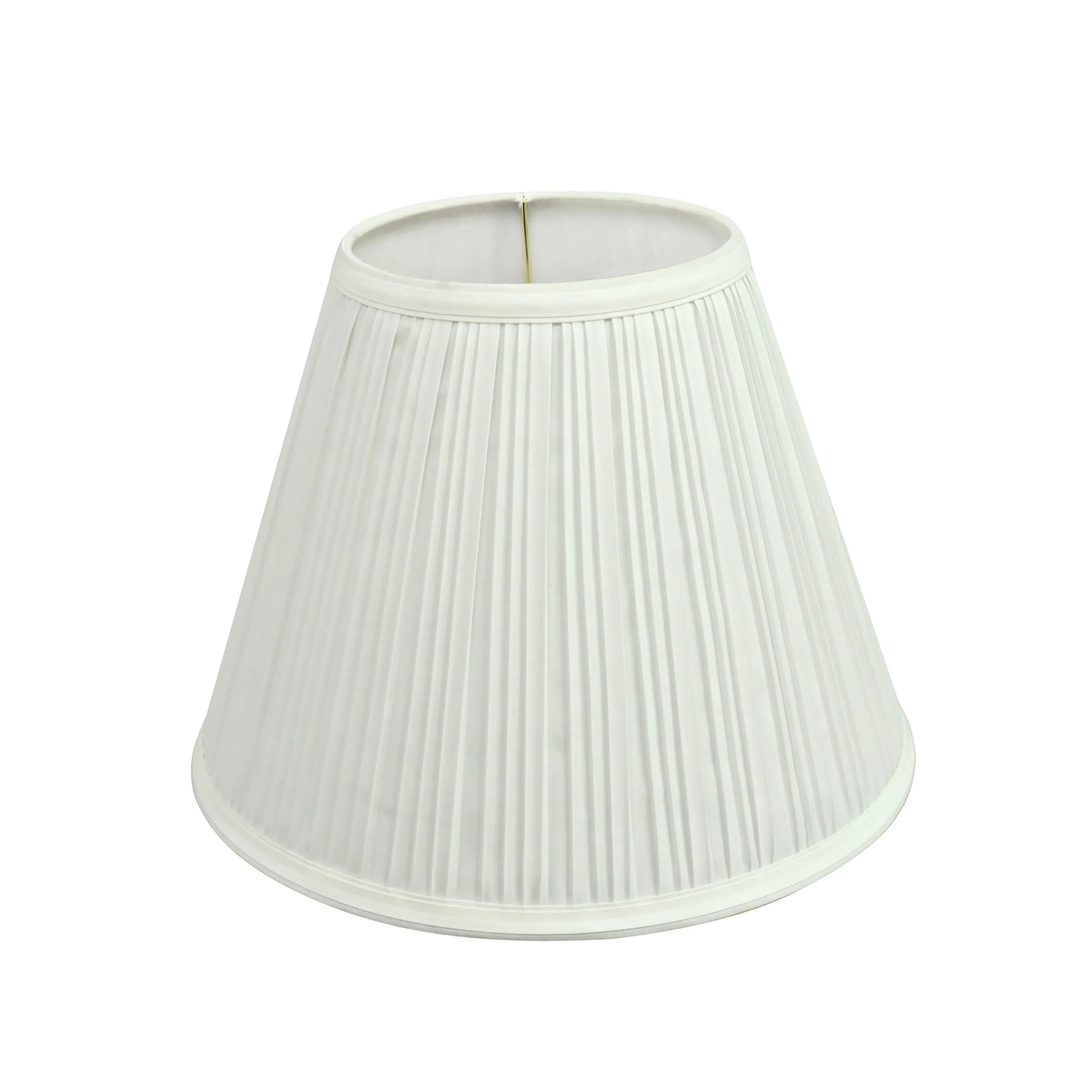 # 59126 Transitional Pleated Empire Shape UNO Construction Lamp Shade in Off White, 12" wide (6" x 12" x 9")