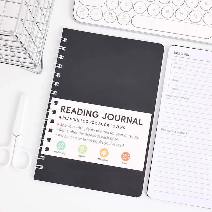 دفتر قراءة A5 من IMODA Stationery، مراجعة وتتبع تقدمك في القراءة، هدية لمحبي الكتب، مستلزمات مدرسية ومكتبية  IMODA Stationery A5 Reading Journal Review and Track Your Reading Progress Gift for Book Lovers Readers School Office Supplies