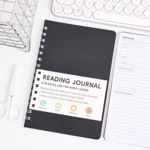 دفتر قراءة A5 من IMODA Stationery، مراجعة وتتبع تقدمك في القراءة، هدية لمحبي الكتب، مستلزمات مدرسية ومكتبية  IMODA Stationery A5 Reading Journal Review and Track Your Reading Progress Gift for Book Lovers Readers School Office Supplies