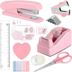 مجموعة أدوات مكتبية-Ready Stock Cross-Border Pink Desktop