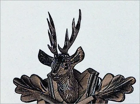 14" Hunter Theme Deer, Bunny, Black Forest German Cuckoo Clock
