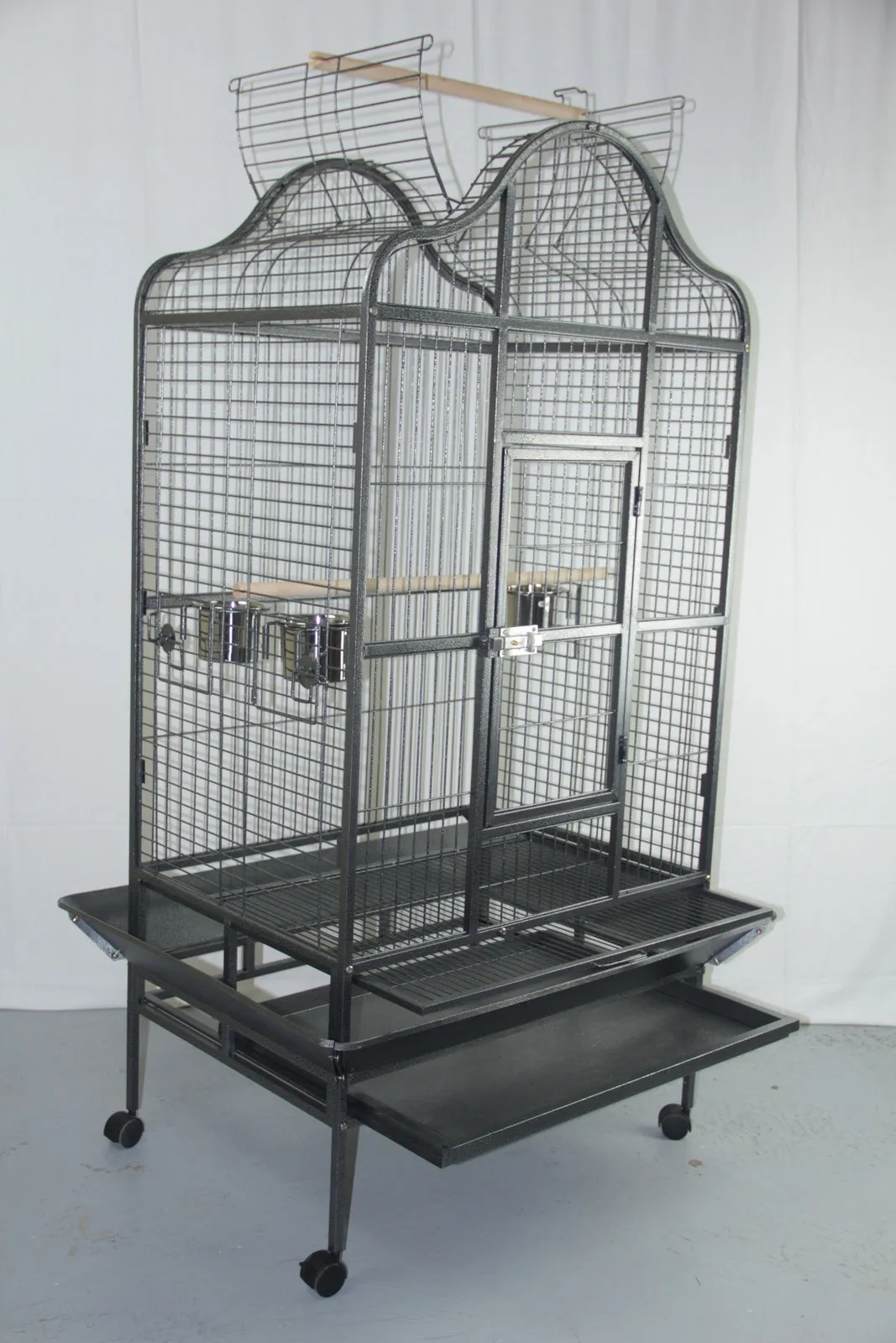 180cm Large Bird Cage | Pet Parrot Aviary With Perch and Castor Wheels