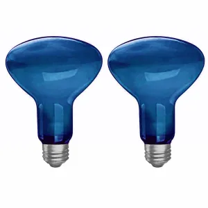 2 Pc Blue Reflector Flood Light Bulbs 50w 120v Frosted Replacement Lighting Lamp