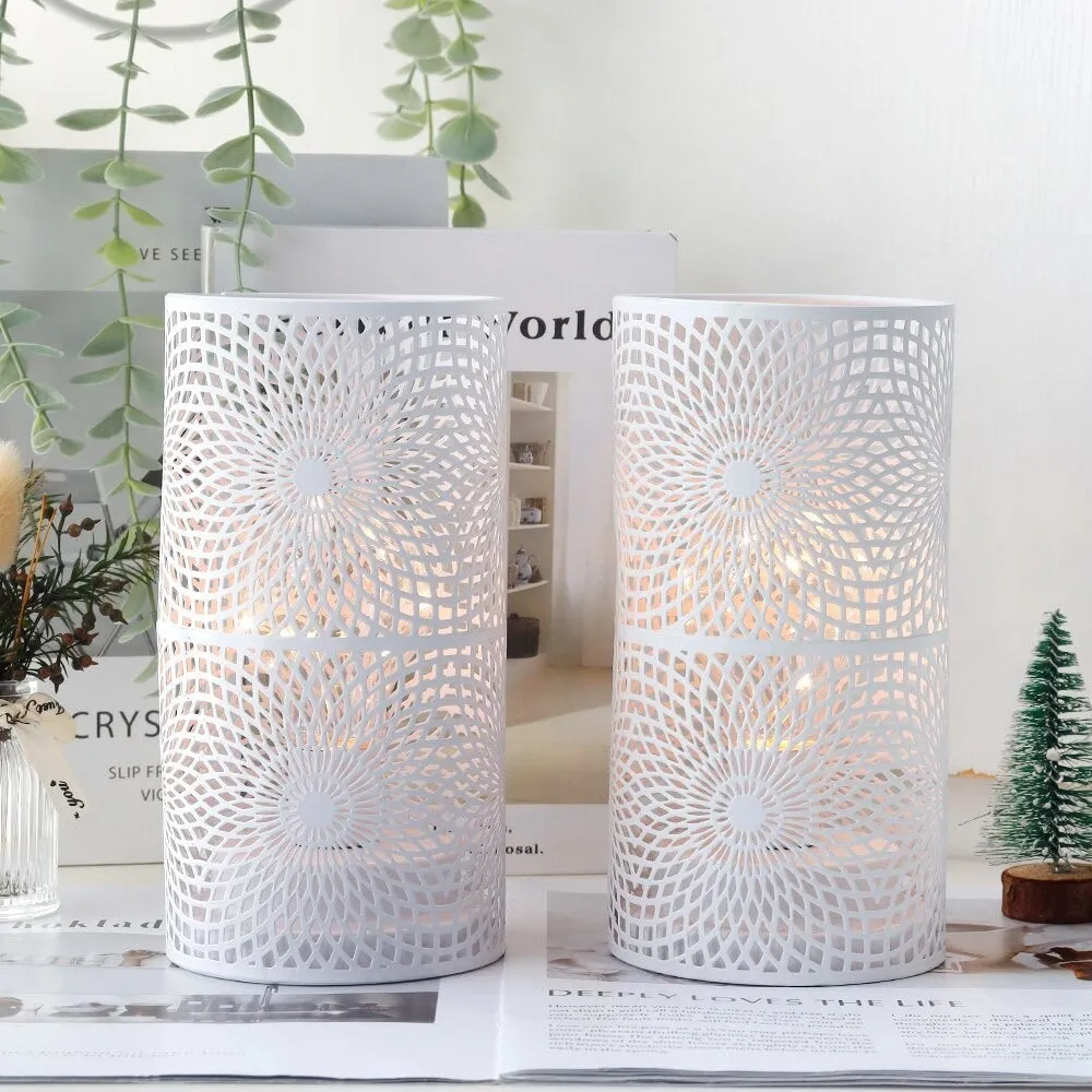 2pcs/set Battery Powered Table Lamp with Led Bulb for Home Decor