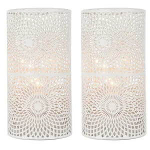 2pcs/set Battery Powered Table Lamp with Led Bulb for Home Decor
