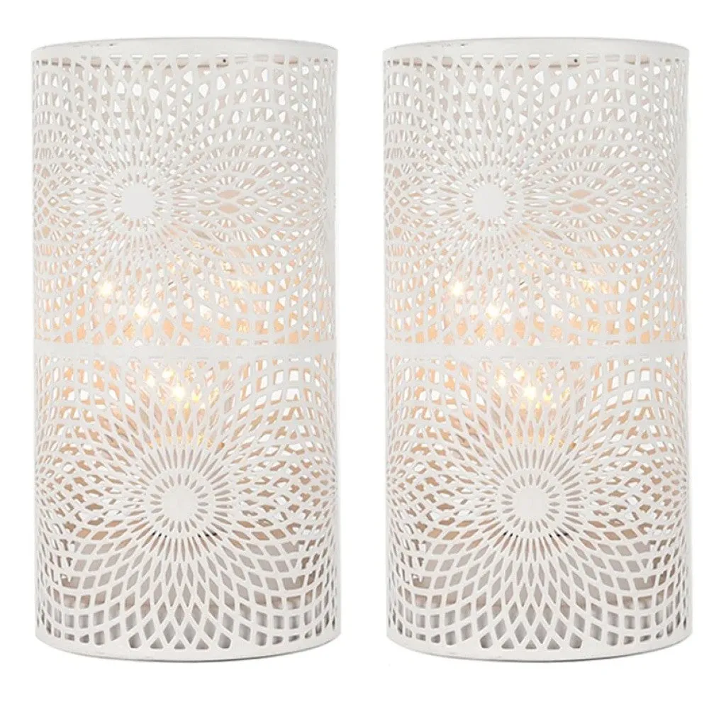 2pcs/set Battery Powered Table Lamp with Led Bulb for Home Decor
