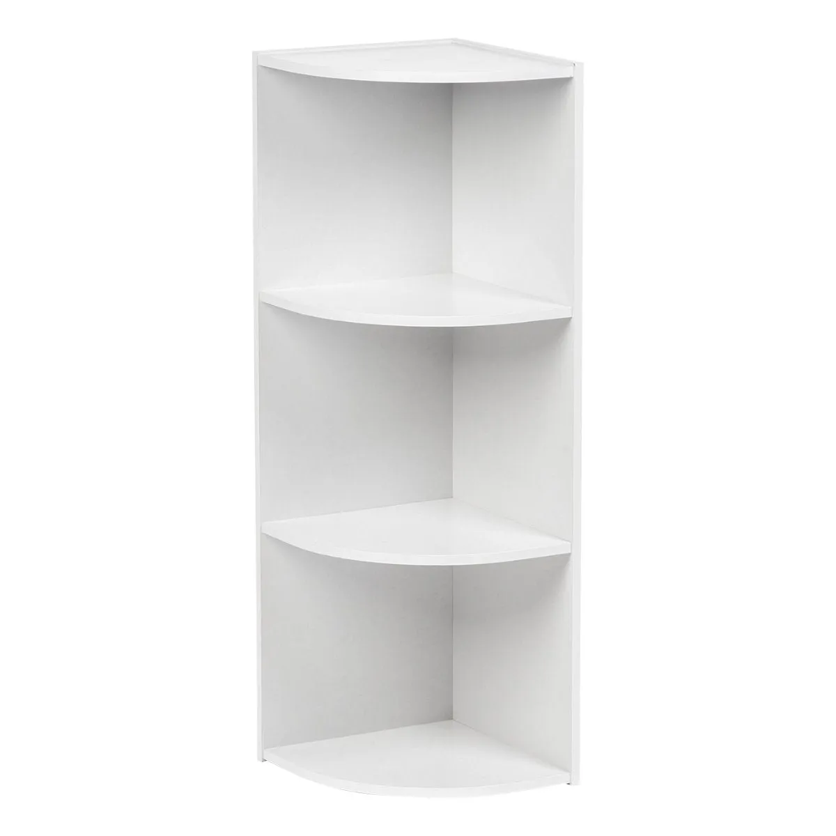 3-Tier Corner Curved Shelf Organizer, White