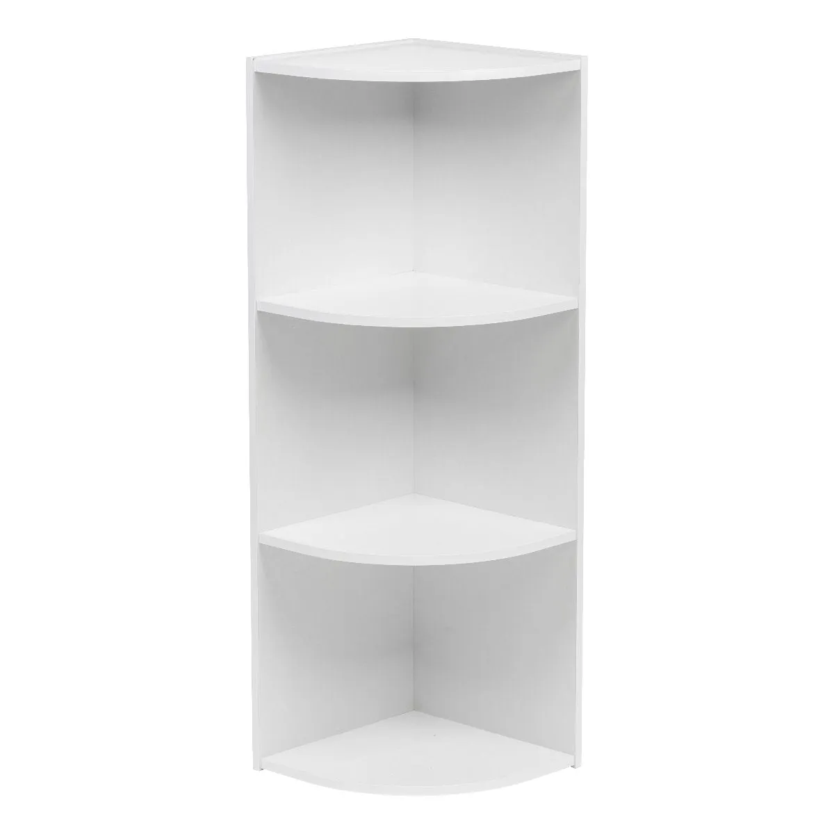 3-Tier Corner Curved Shelf Organizer, White