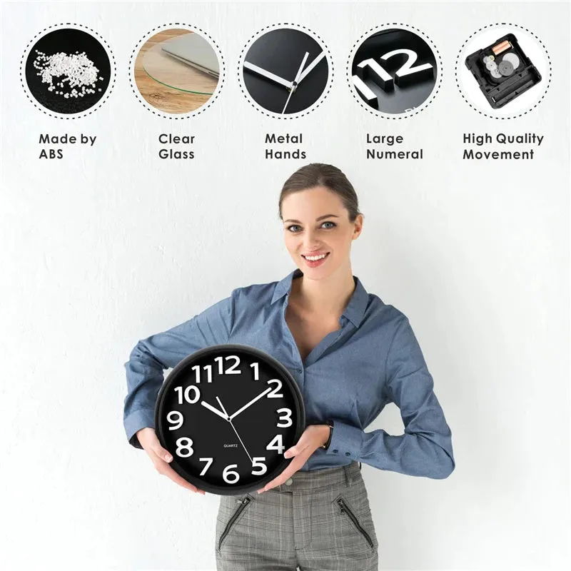 3D Numeric Wall Clock High Quality Super Silent Modern Design For Home Decor Or Wall Art