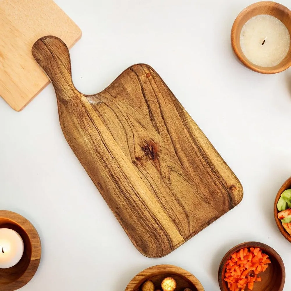 Acacia Wood Serving Tray for Snaks, Food, Drinks Platter