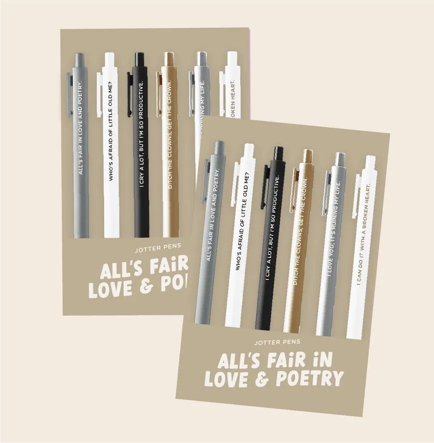 All's Fair In Love & Poetry Pen Set