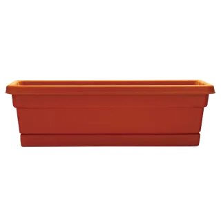 Ames Dynamic Design 24″ Rolled Rim Window Box, Terracotta