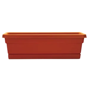 Ames Dynamic Design 24″ Rolled Rim Window Box, Terracotta