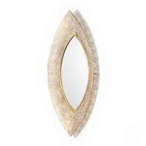 Amira Leaf Mirror Gold