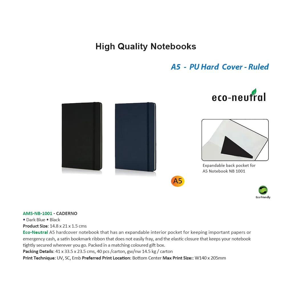 AMS-NB-1001 - A5 High Quality Notebooks