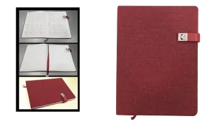 AMS-RM-8604 - RED - A4 size Fabric Notebooks