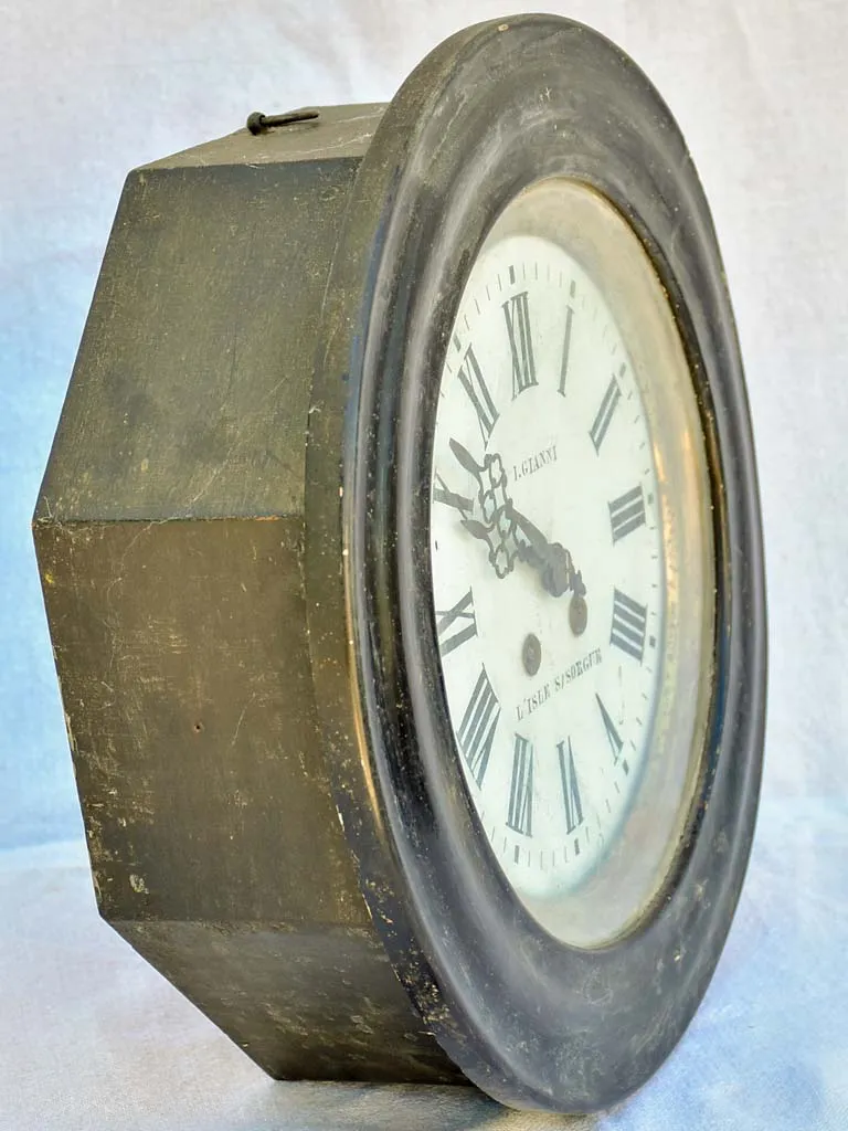 Antique French clock from L'isle-sur-La-Sorgue 15"