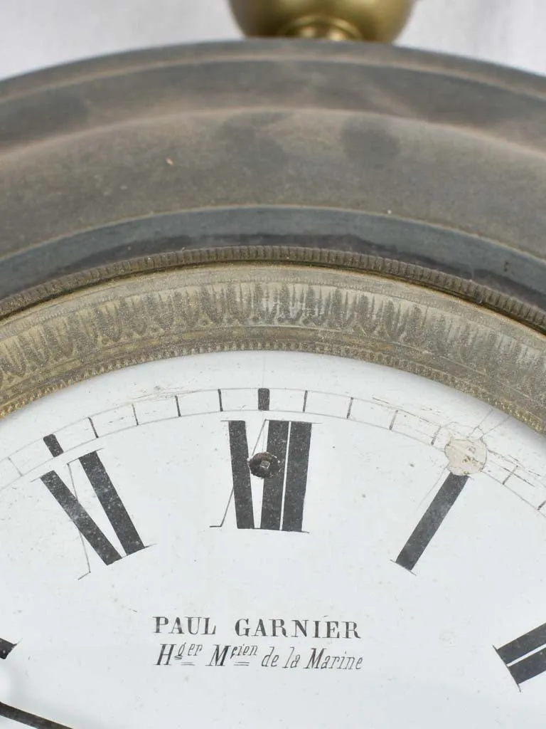 Antique French wall clock - bistro / train station - Paul Garnier 17" x 15"
