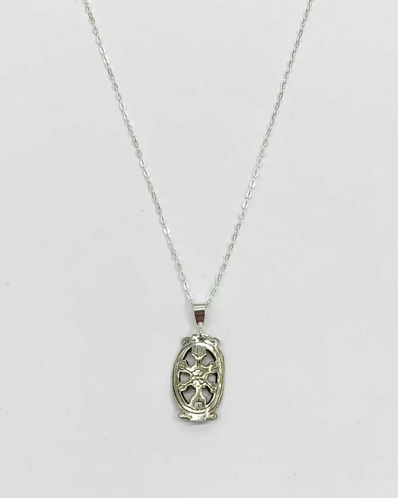 Antique Sterling Silver Necklace 16" - Miss Dainty Collection by L Carr Designs