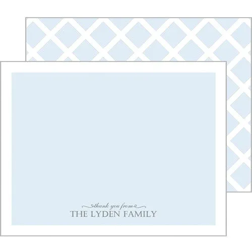 Baby Blue Thank You Flat Notecards
