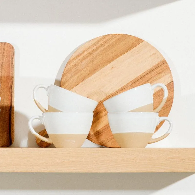 Bella Ceramic Mug - White and Natural