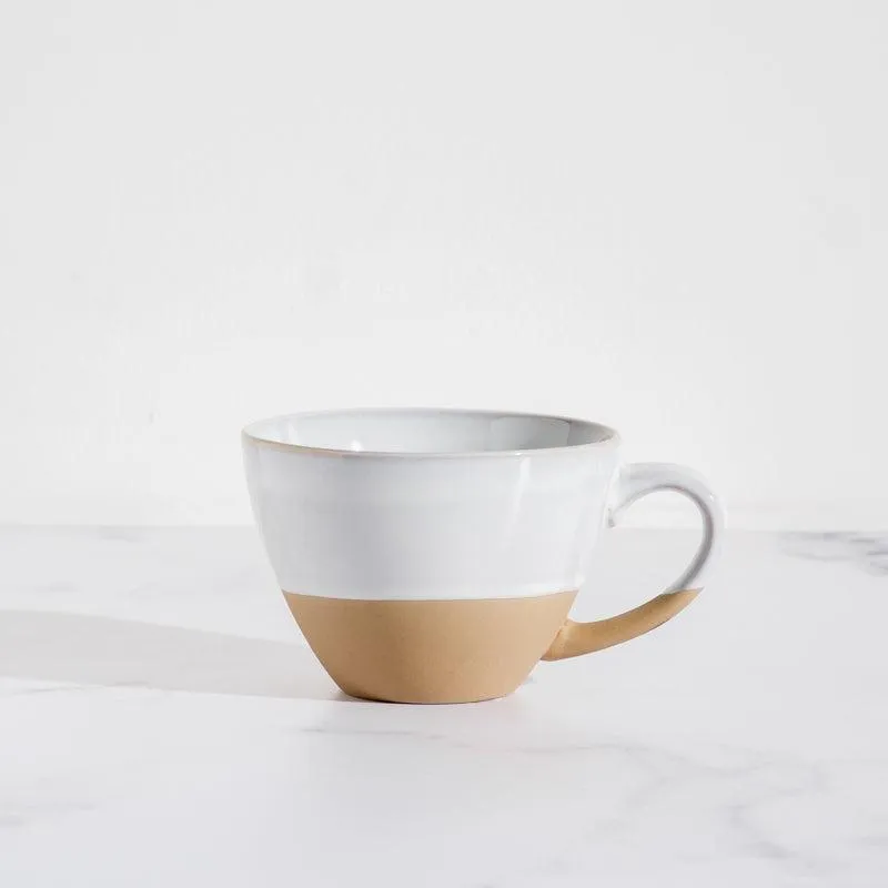 Bella Ceramic Mug - White and Natural