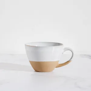 Bella Ceramic Mug - White and Natural