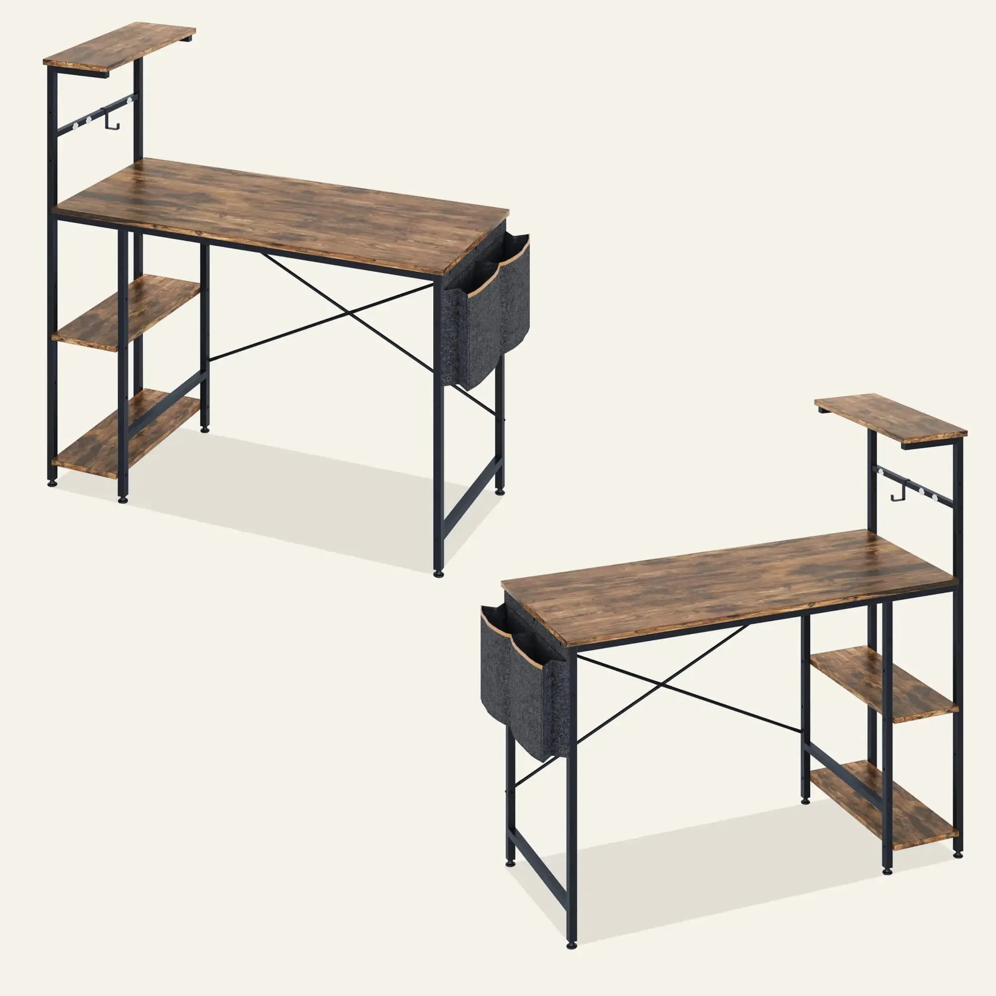 Bestier Gaming Desk with LED Lights, 44 Inch PC Gamer Desk for Small Spaces