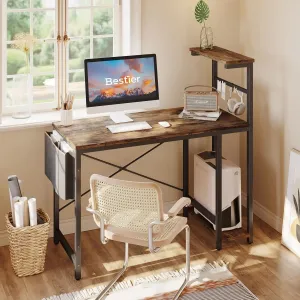 Bestier Gaming Desk with LED Lights, 44 Inch PC Gamer Desk for Small Spaces