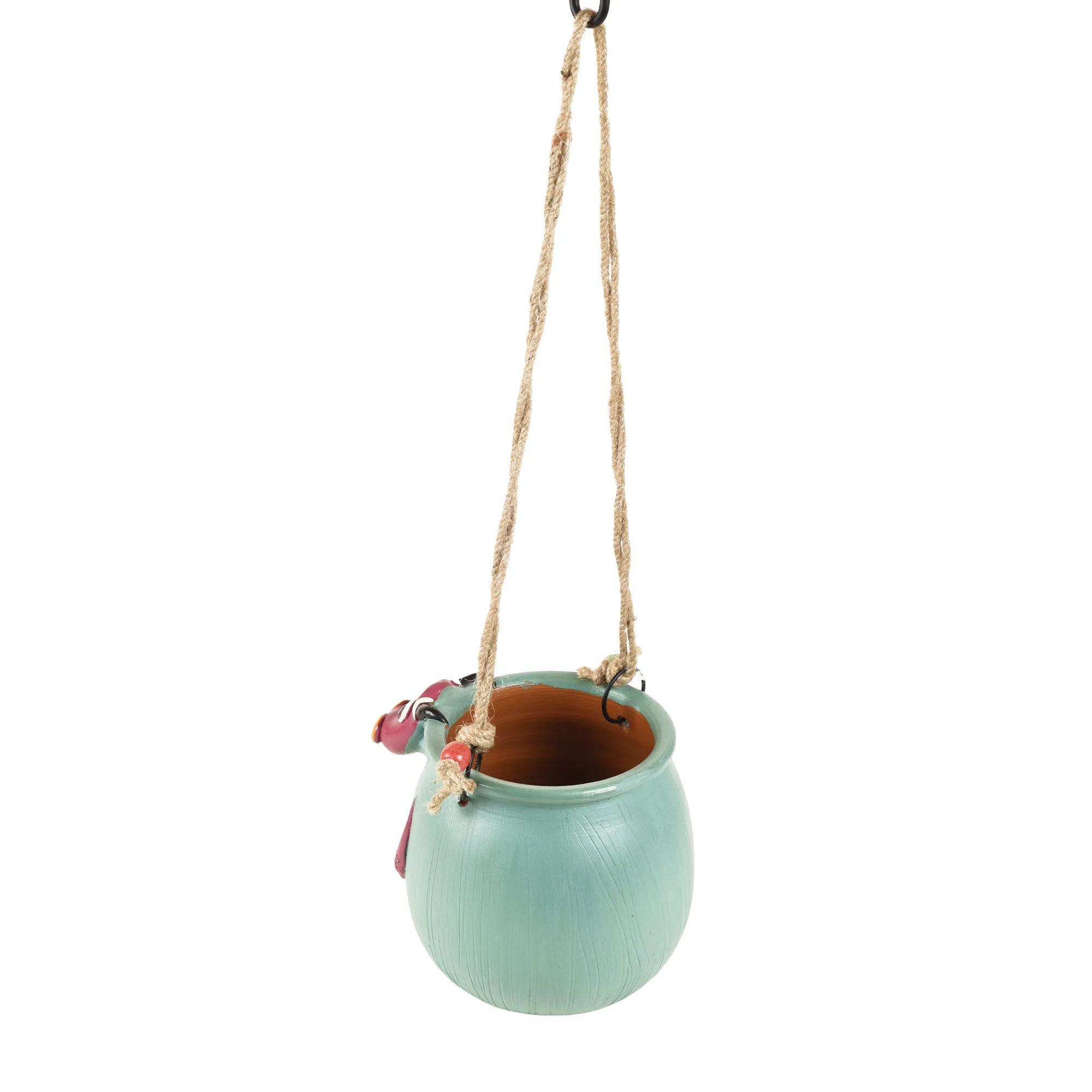 Blue Bull Terracotta Hanging Planter (5 x 6 in )