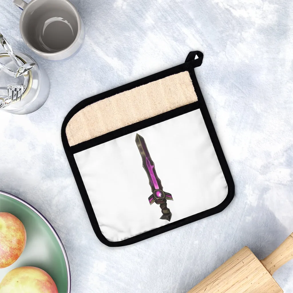 Brown and Purple Sword Pot Holder with Pocket