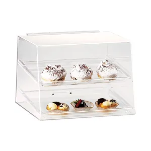 Cal-Mil 254 Classic Slant Front Display Case, 2-Tier, Clear