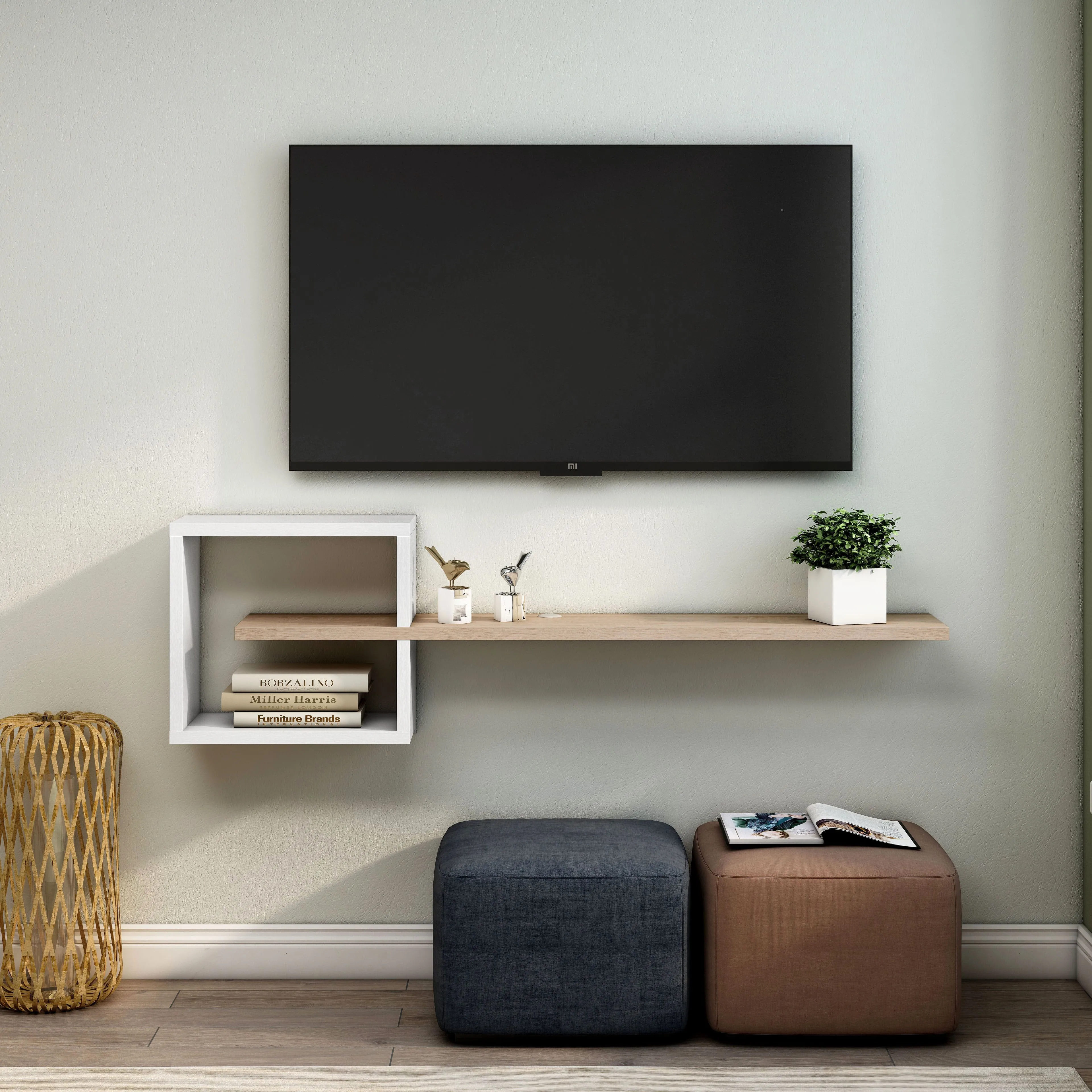 Caples Modern 60" 3-Shelf Floating TV Stand