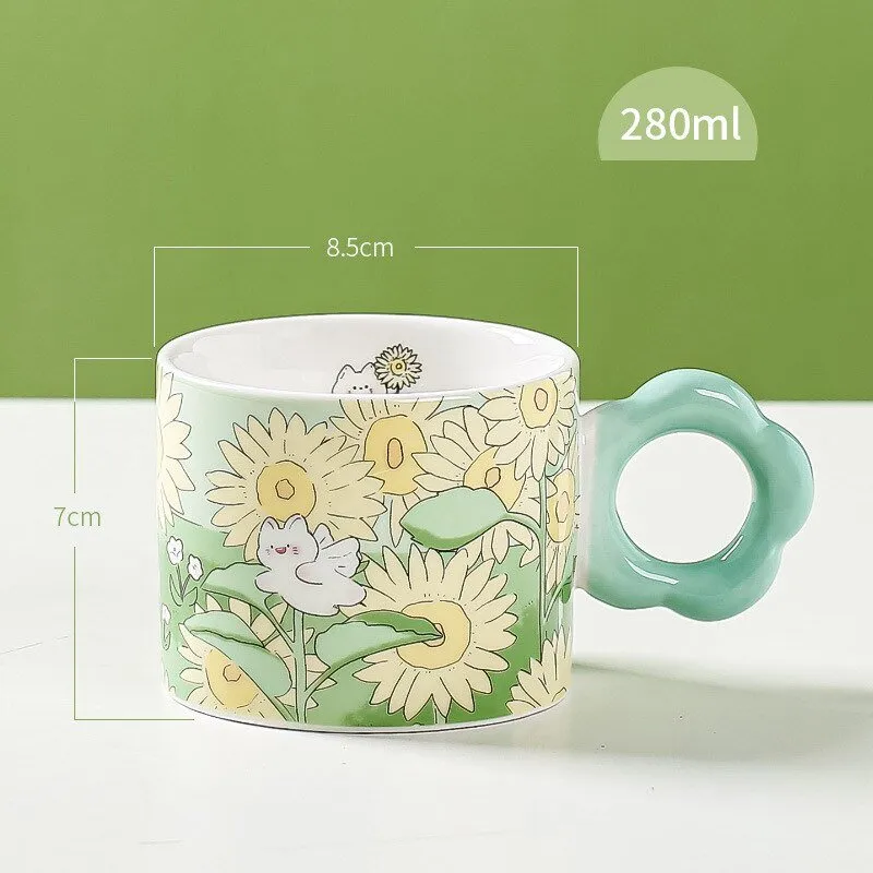 Cartoon Tulip Bunny Coffee Cup