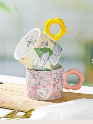 Cartoon Tulip Bunny Coffee Cup