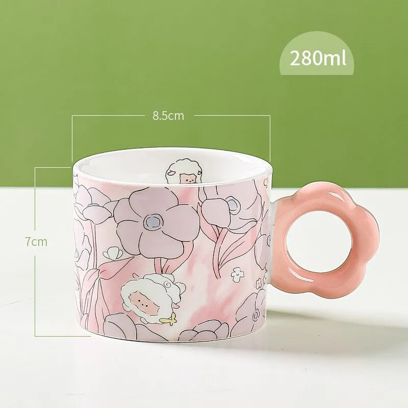 Cartoon Tulip Bunny Coffee Cup