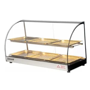 CELCOOK CHD-33CAL Heated Display Case with Curved Glass Front for Full Service