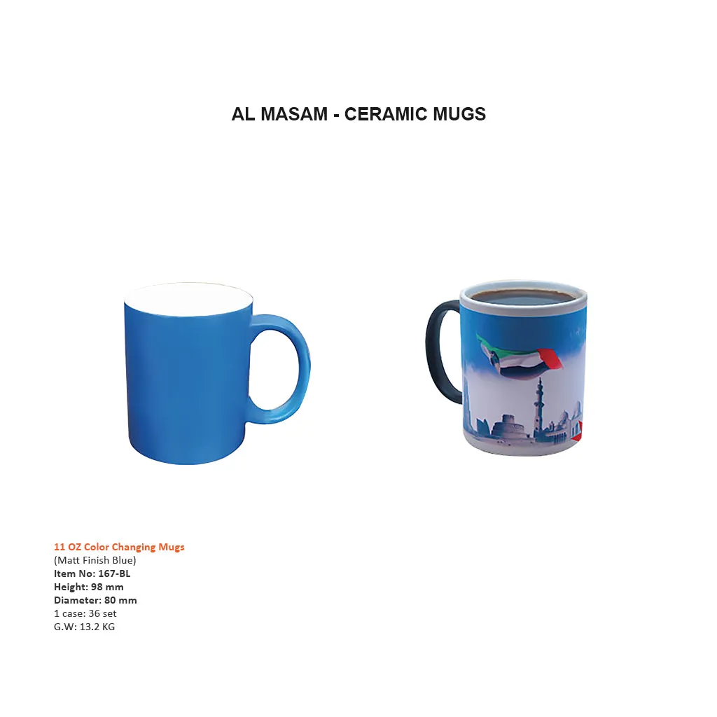 Color Changing Mugs (Matt Finish Blue)