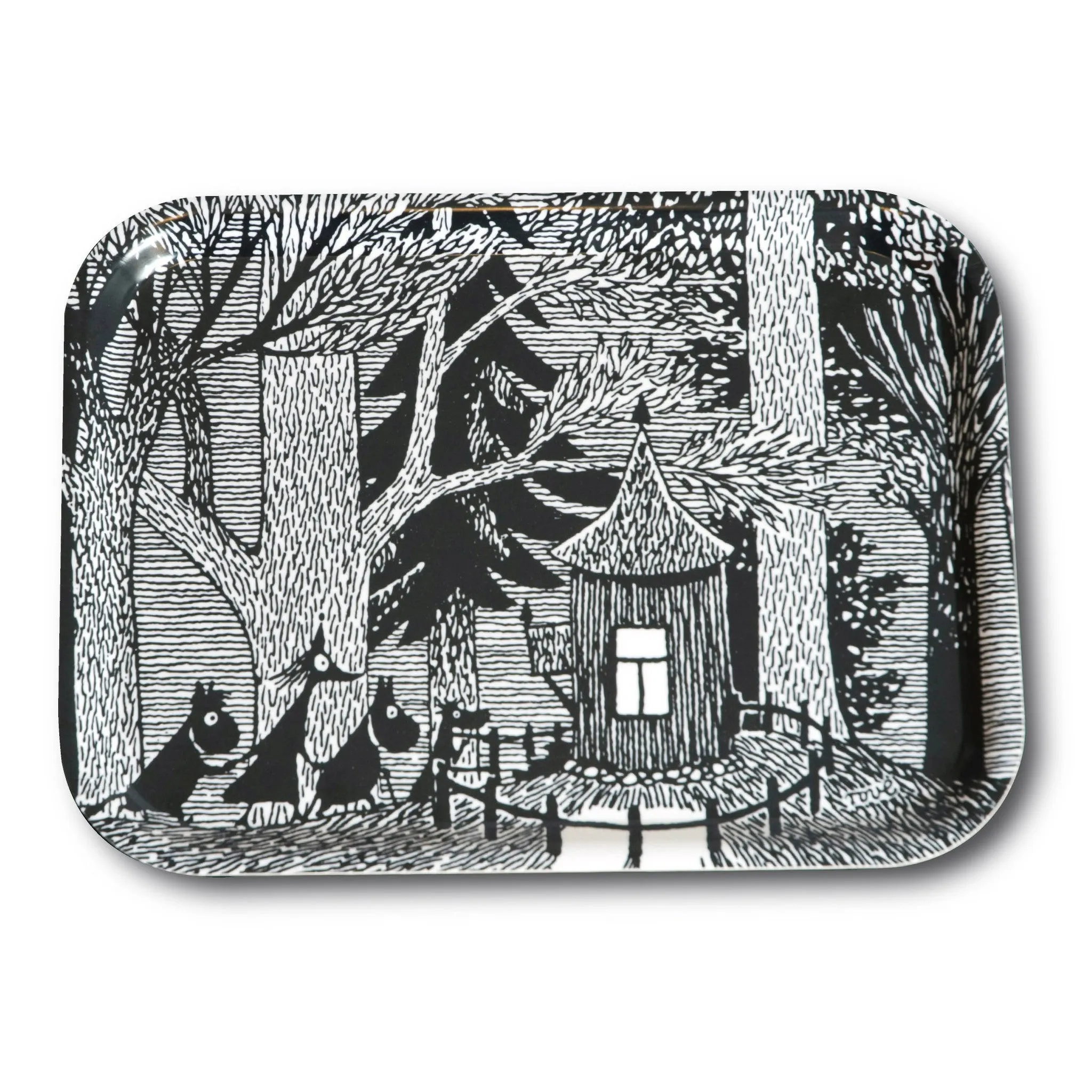 Cottage in the woods tray 27 x 20 cm