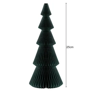 cozy Paper Christmas Tree 3D Honeycomb Paper Xmas Tree Ornament Rustic Tabletop Centerpiece for Office Home School Decor-White Atrovirens