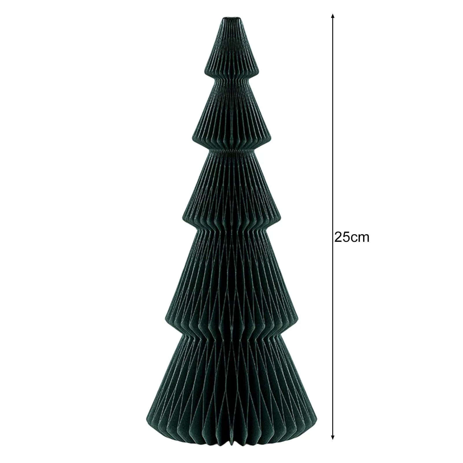 cozy Paper Christmas Tree 3D Honeycomb Paper Xmas Tree Ornament Rustic Tabletop Centerpiece for Office Home School Decor-White Atrovirens