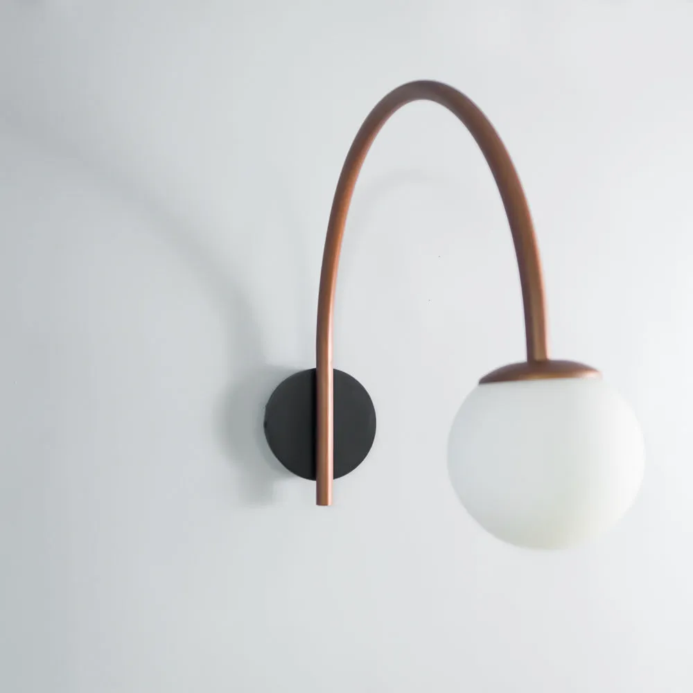 Cws101 Dijon Curved Wall Lamp Copper