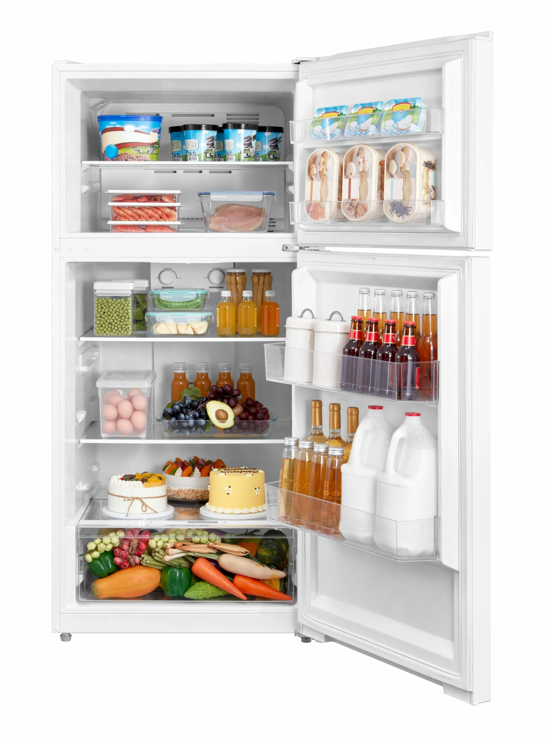 Danby DFF142E1WDB 14.2 cu. ft. Apartment Size Fridge Top Mount in White
