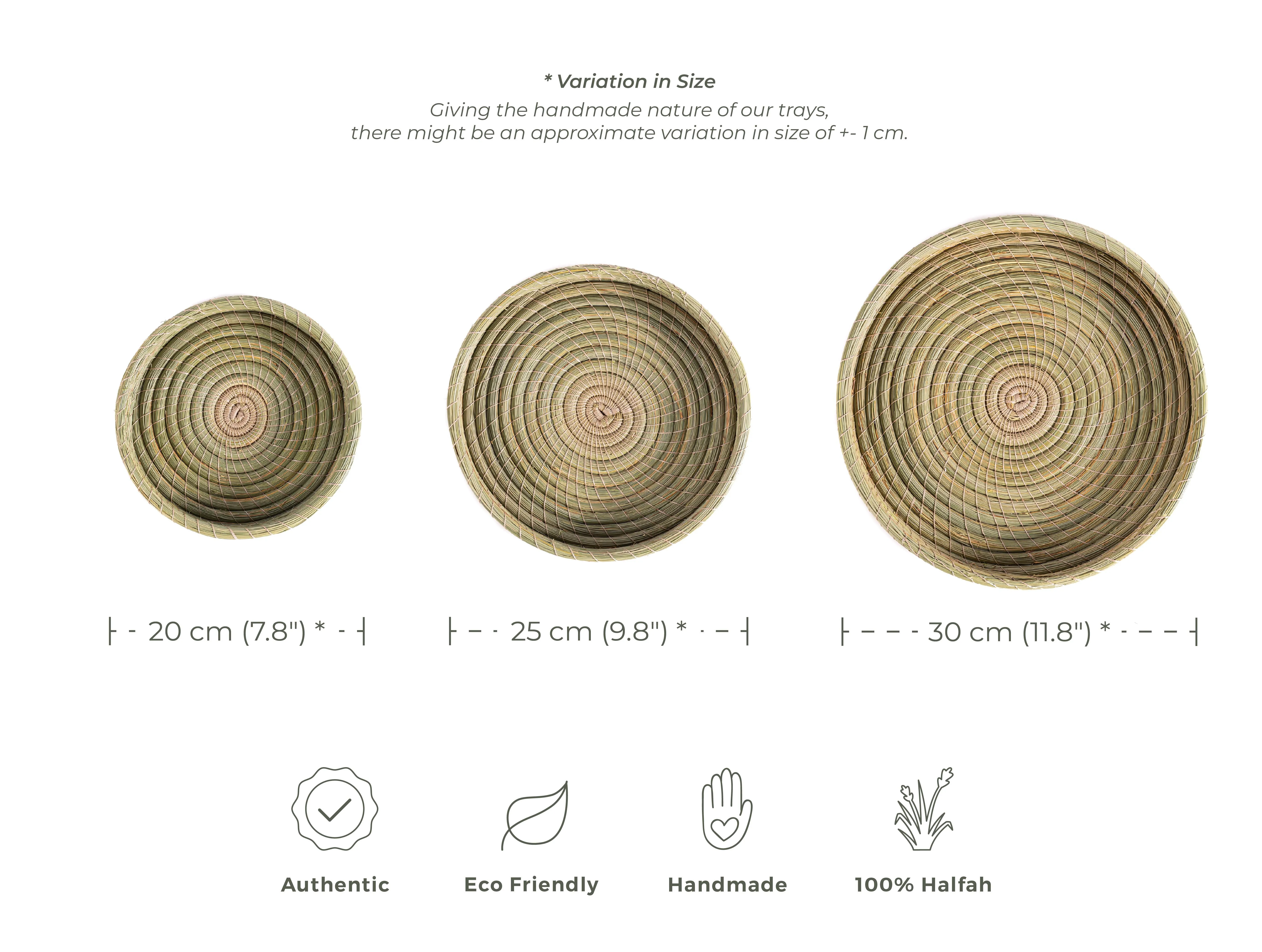 Darido set of 3 Halfa Trays