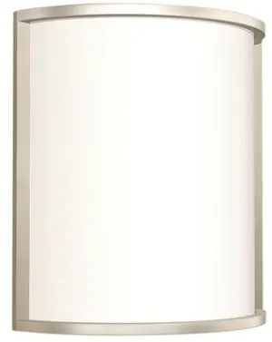 Decorative Wall Sconce Brushed Nickel 10-3/8 Inch  Uses (2) 13-Watt Fluorescent Gu24 Base Lamps