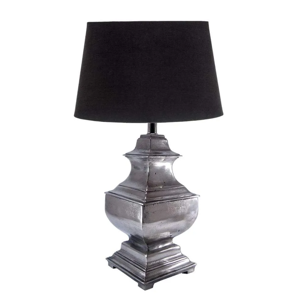Delphi Table Lamp Base Antique Silver