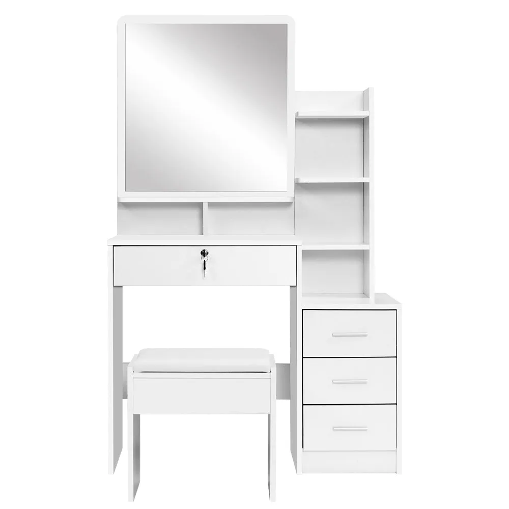 Dressing Table Mirror Stool Jewellery Cabinet Makeup Organiser Drawer Desk